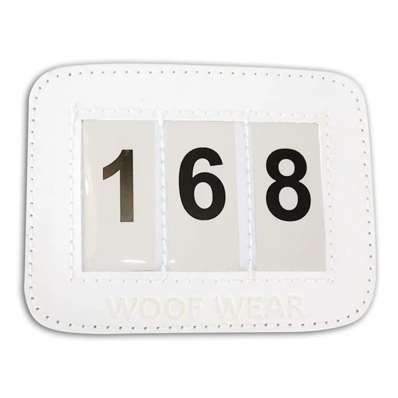 Woof Wear Bridle Number Holder in White